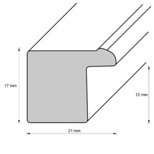 Holzrahmen 225 braun-silber