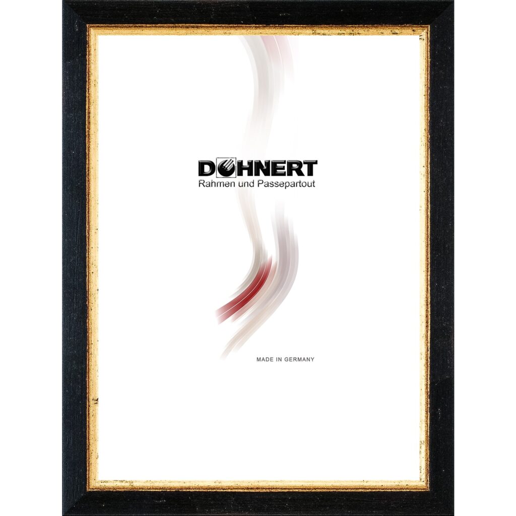 Holzrahmen 13812, schwarz-gold
