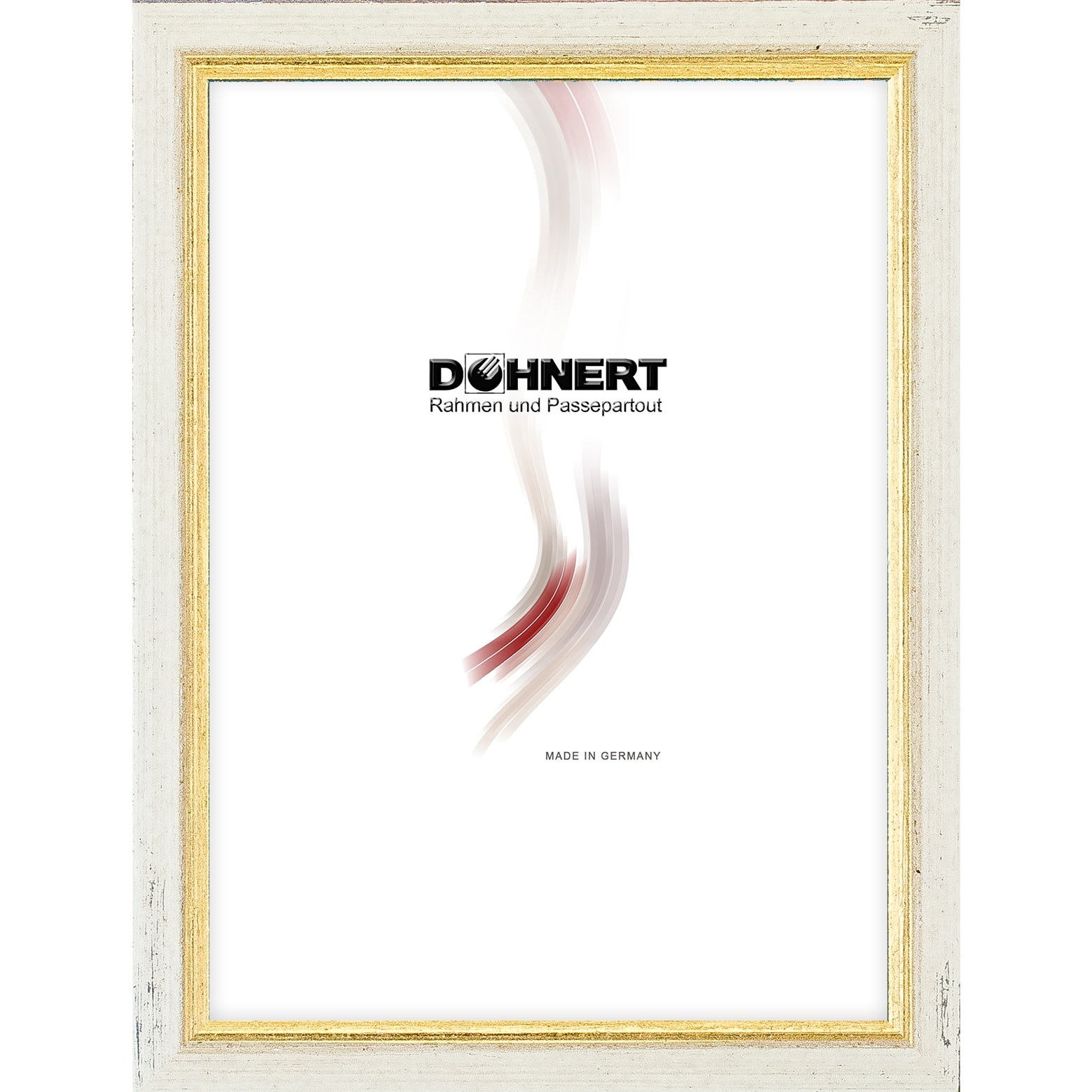 Holzrahmen 13814, weiß-gold