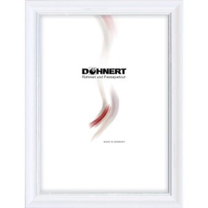 Holzrahmen 16714, weiß mit Silberkante