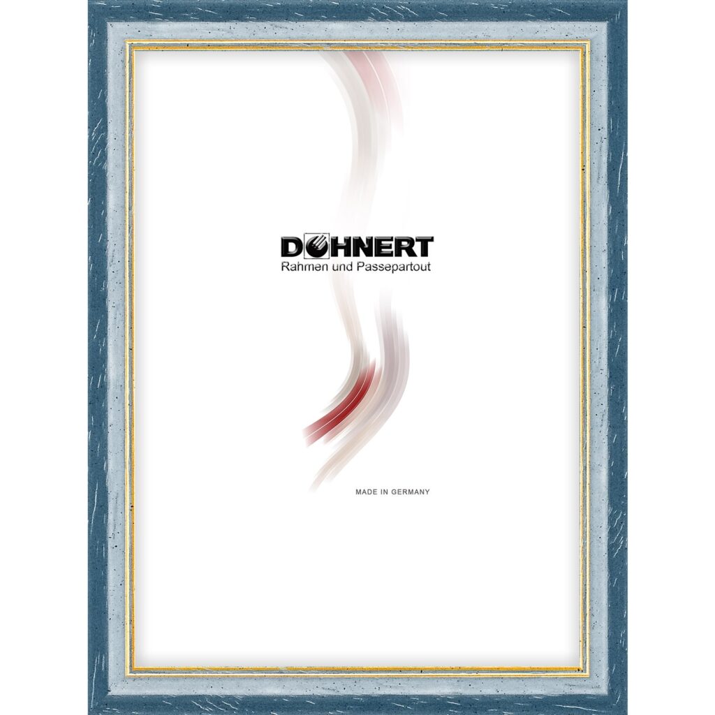 Holzrahmen 16753, tiefblau matt-gold