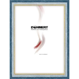 Holzrahmen 16753, tiefblau matt-gold