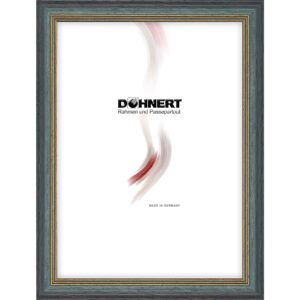 Holzrahmen 16796, blaugrau-gold