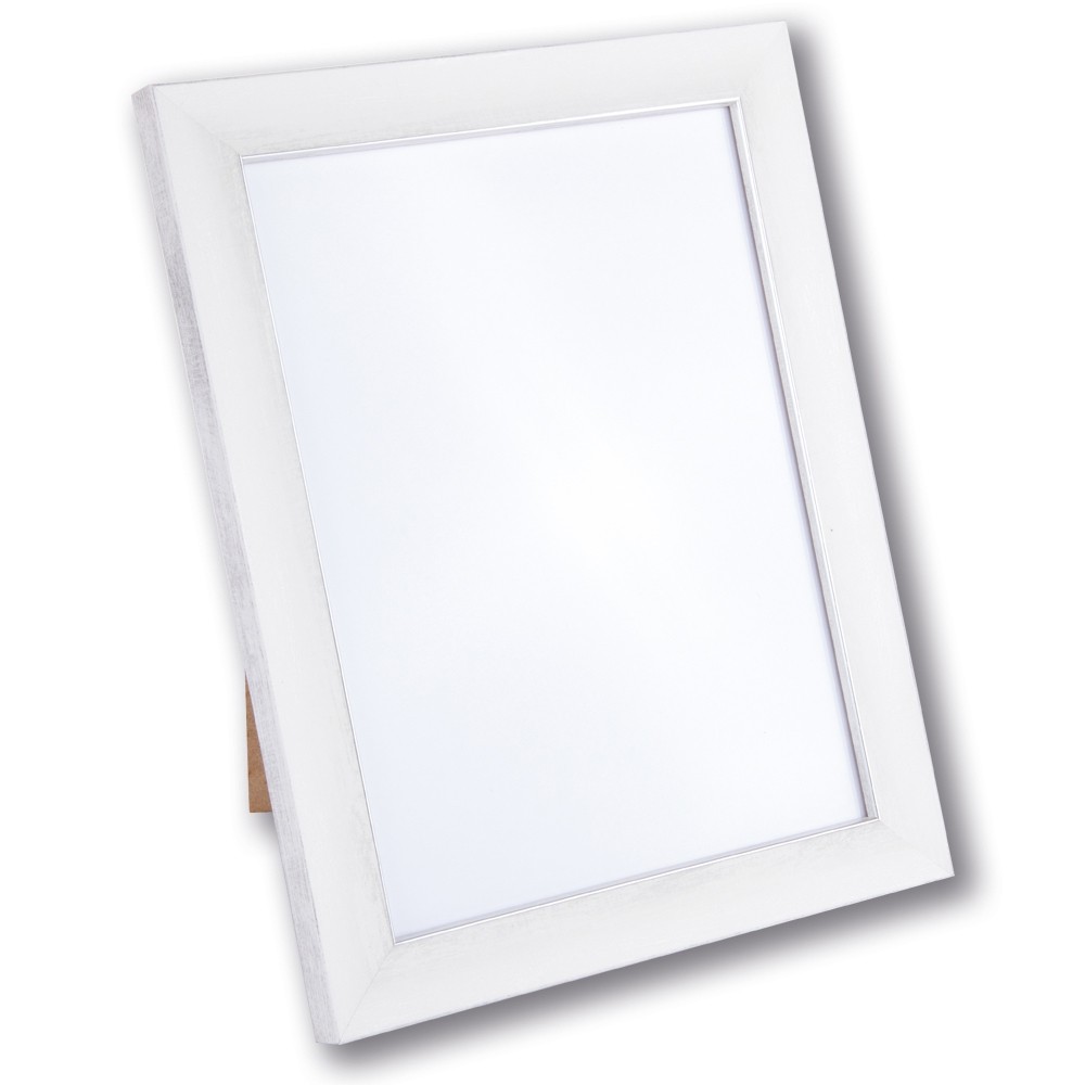 Holzrahmen 21314, weiß mit Silberkante – Bild 4