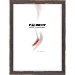 Holzrahmen 11168, schwarz-anthrazit, bronzekante