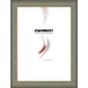 Holzrahmen 17202, olivgrün-braun-gold