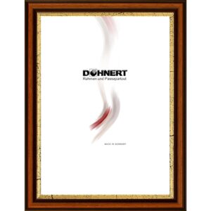 Holzrahmen 17597, rotbraun-gold