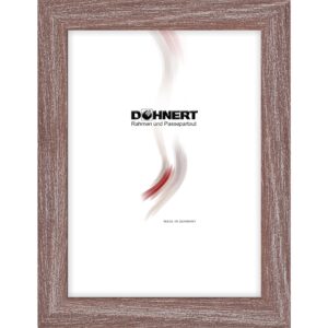 Holzrahmen 19296, rotbraun-weiß