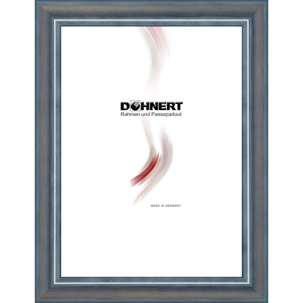 Holzrahmen 21253, dunkelblau-wei&szlig;