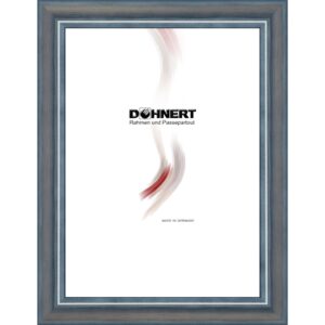 Holzrahmen 21253, dunkelblau-weiß