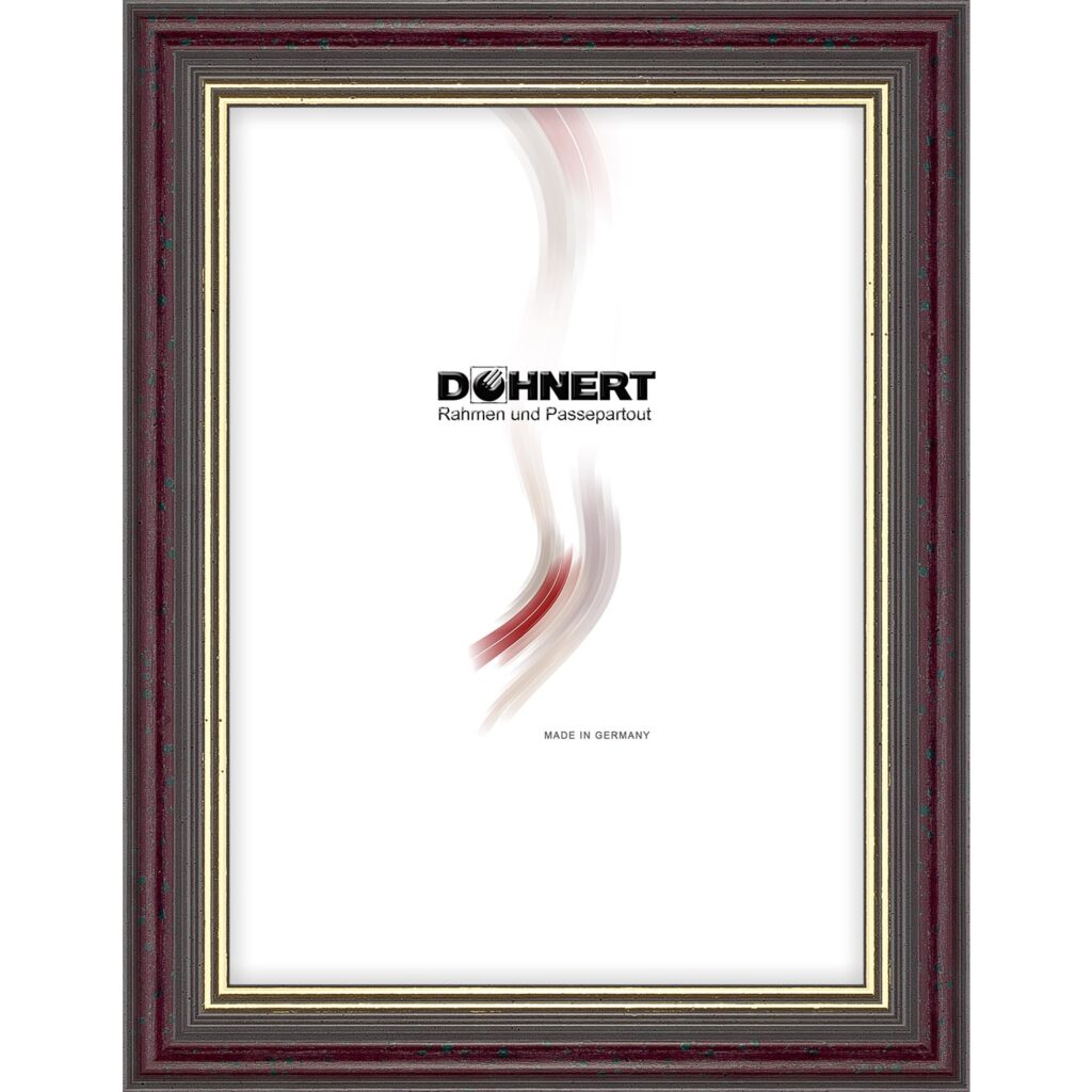 Holzrahmen 22051, grau-weinrot-gold