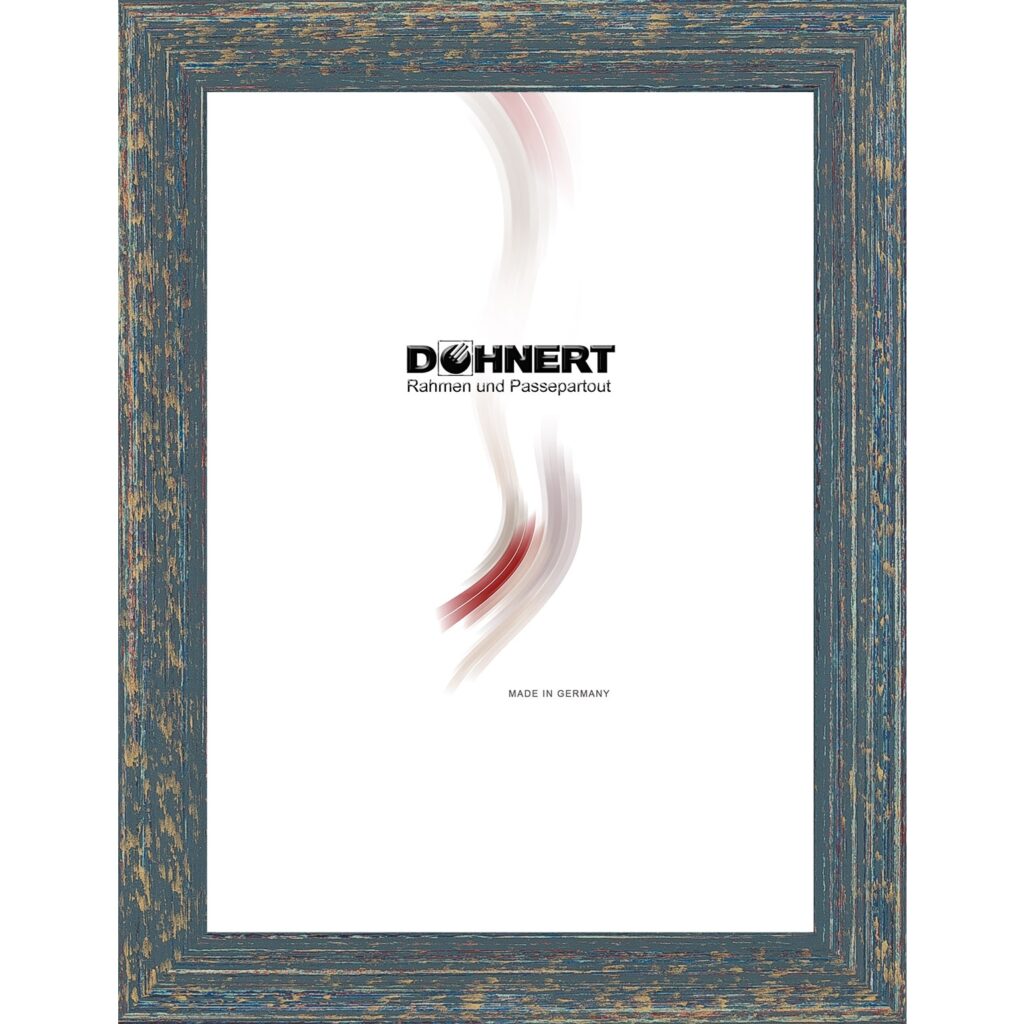 Holzrahmen 22153, dunkelblau-wei&szlig;-gold