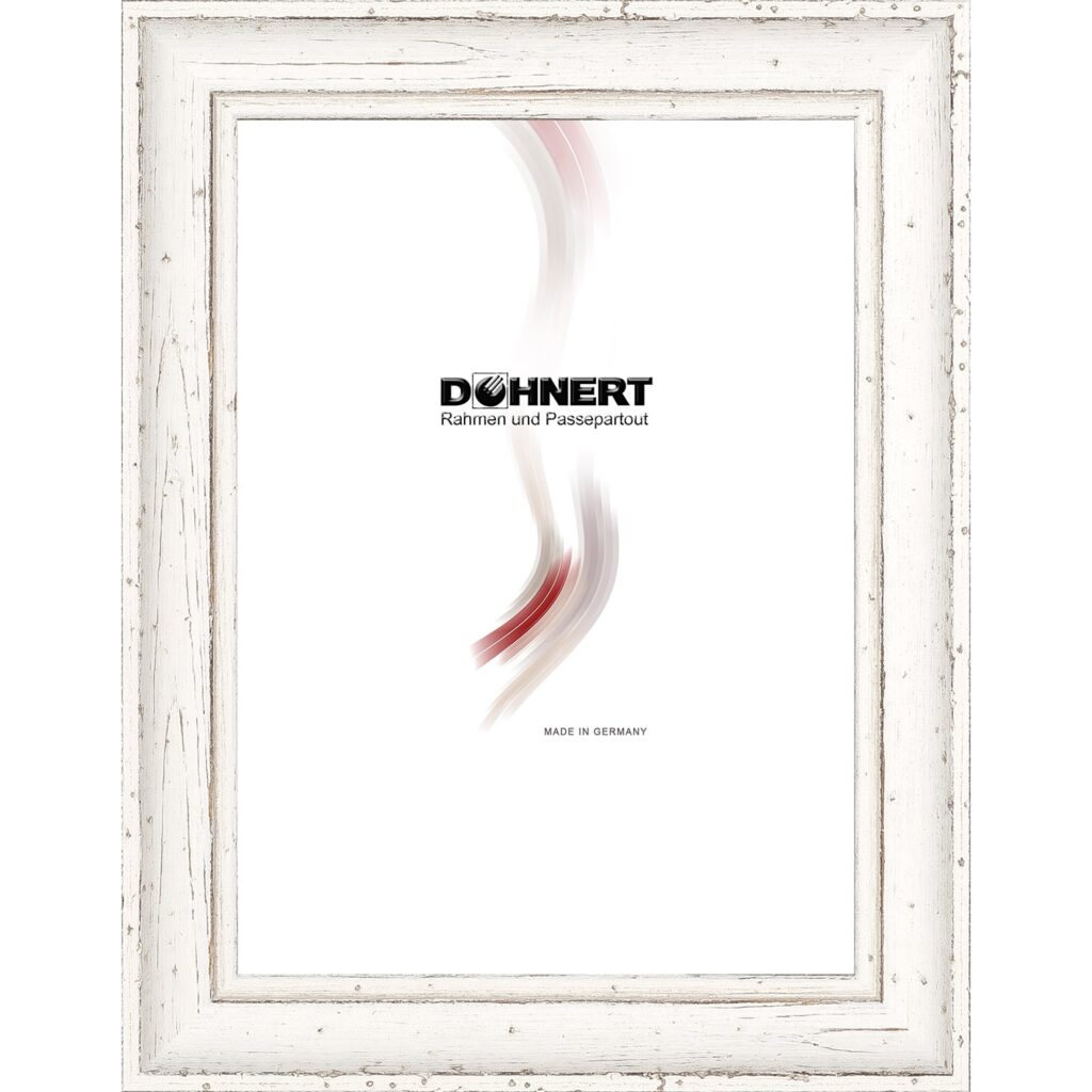 Holzrahmen 24814, weiß, gekerbt