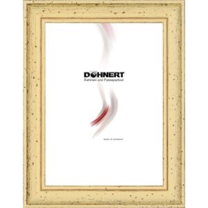 Holzrahmen 24854, zartgelb, gekerbt