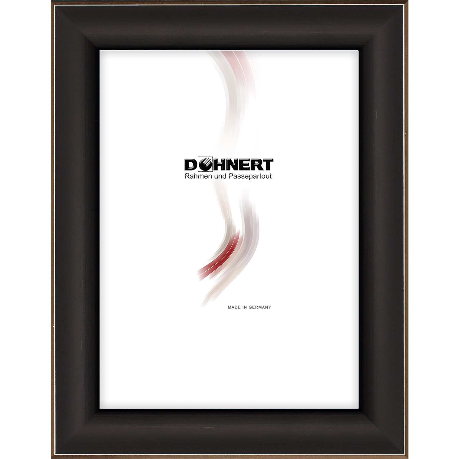 Holzrahmen 25312, schwarz mit Silberkante