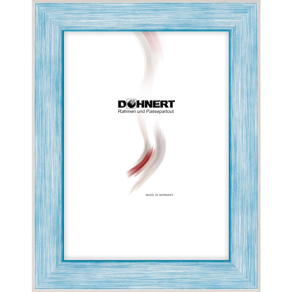 Holzrahmen 25353, blau mit wei&szlig;er Seite