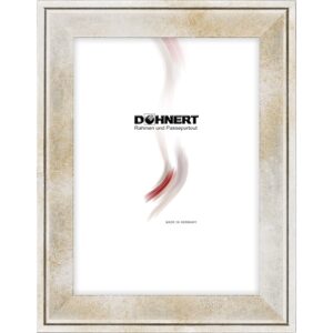 Holzrahmen 25914, wei&szlig;-gold getupft