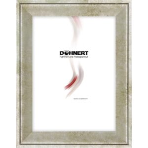 Holzrahmen 25952, gr&uuml;n-gold getupft