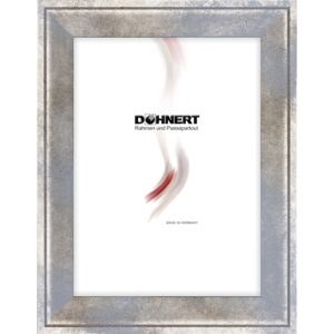 Holzrahmen 25953, blau-silber getupft