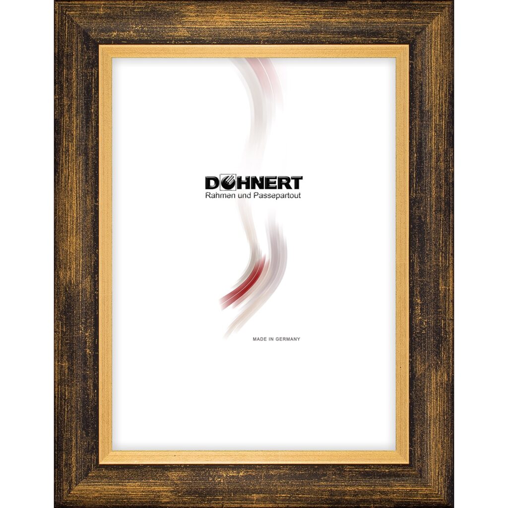 Kunststoffrahmen 28363, schwarz-gold
