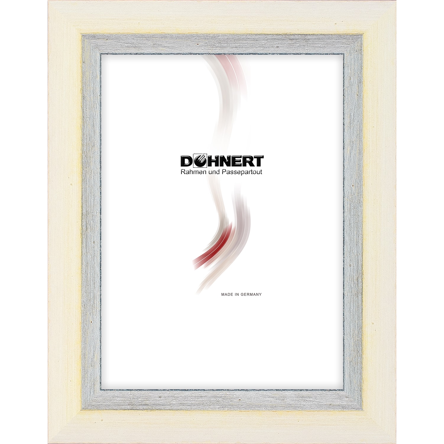Holzrahmen 28814, weiß-silber