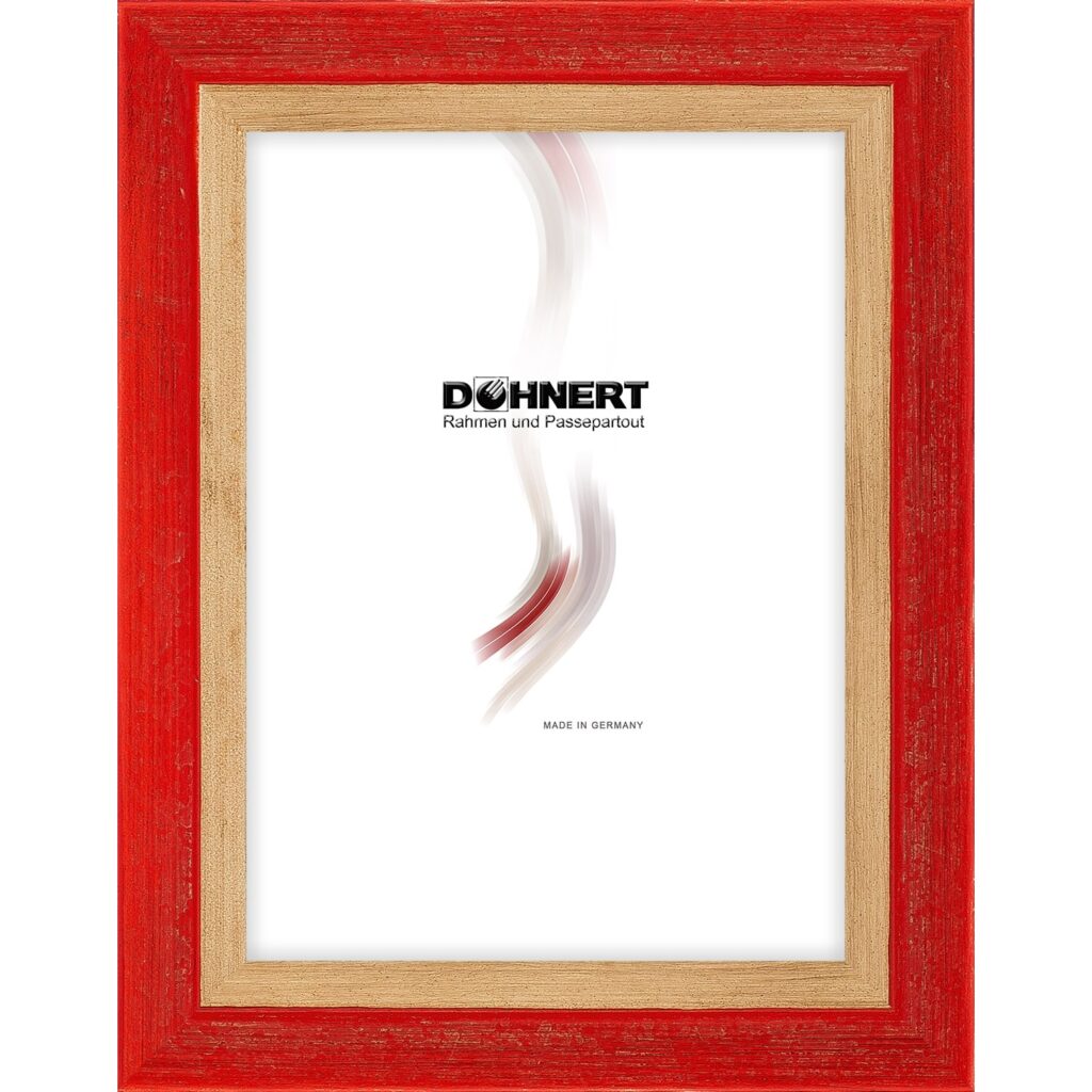 Holzrahmen 28851, rot-natur