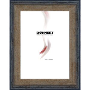 Holzrahmen 29996, dunkelblau-gelb, matt