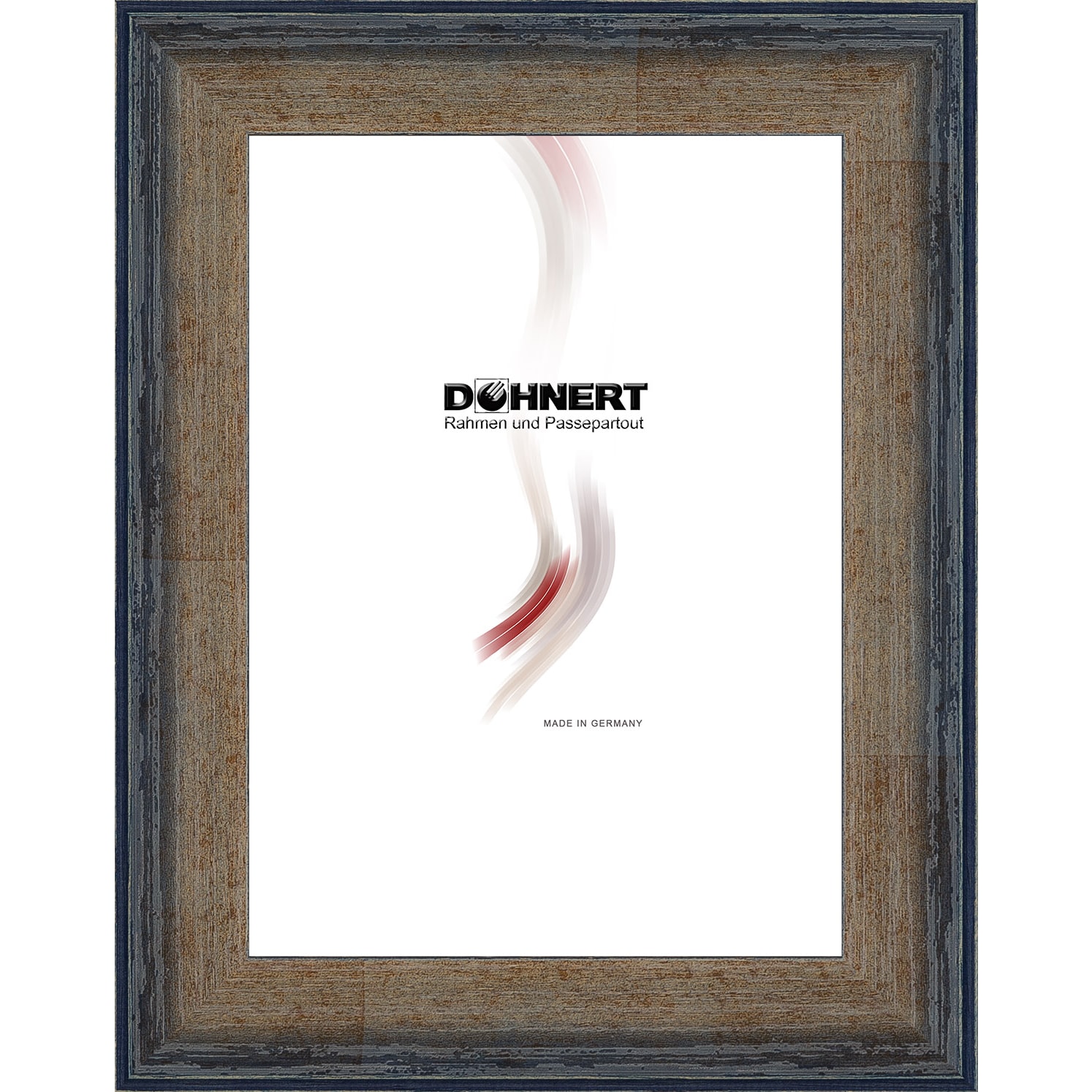 Holzrahmen 29996, dunkelblau-gelb, matt