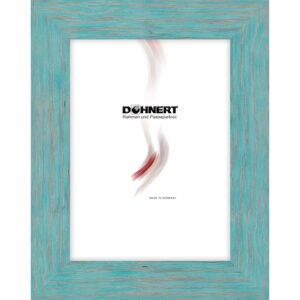 Holzrahmen 30853, türkis-natur