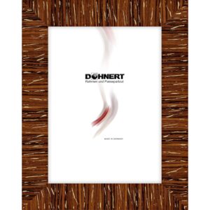 Holzrahmen 31801, nussbraun-goldschraffiert