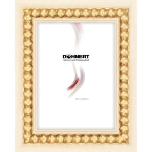 Holzrahmen 37514, cremeweiß-natur-gold