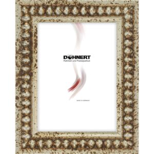 Holzrahmen 37562, natur-braun-weiß-silber