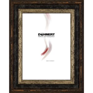 Holzrahmen 37762, schwarz-braun-silber