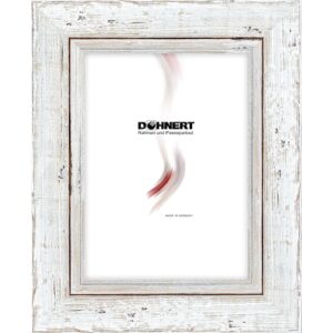 Holzrahmen 39814, dunkelbraun-weiß, matt
