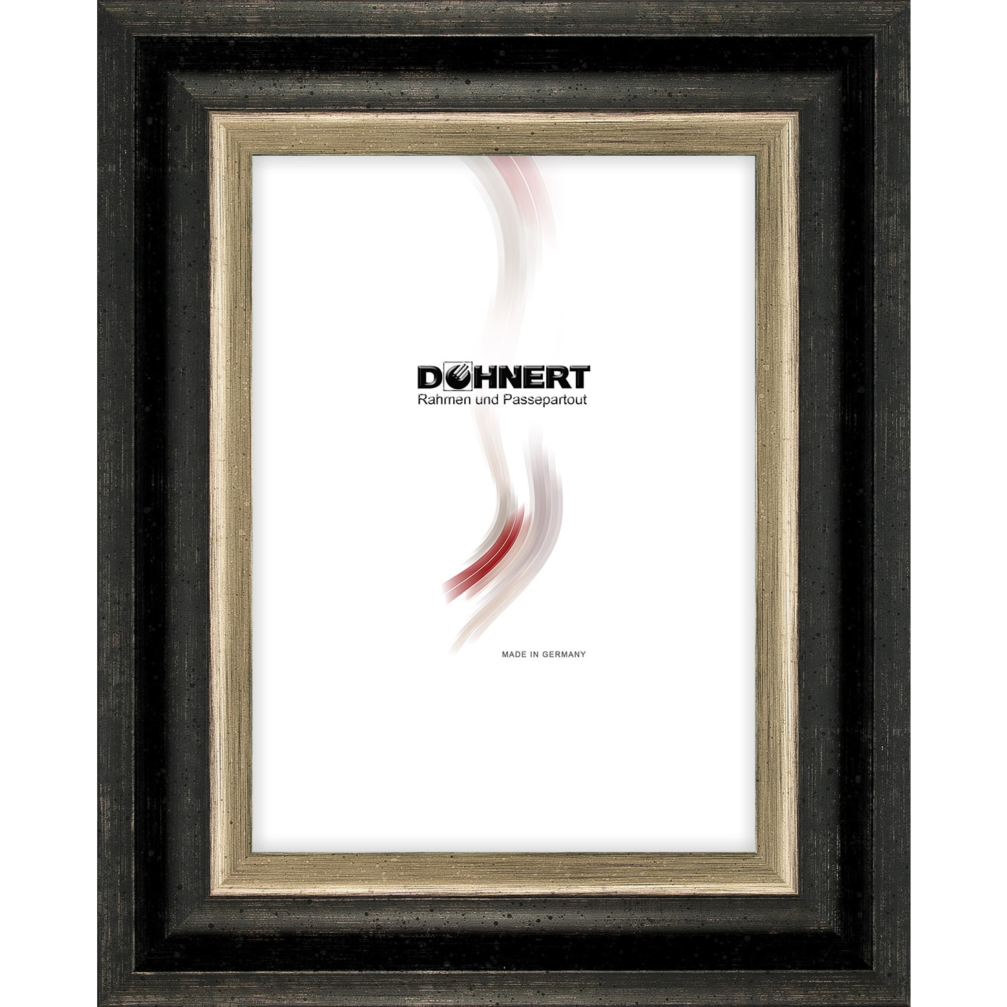 Holzrahmen 41365, schwarz-silber