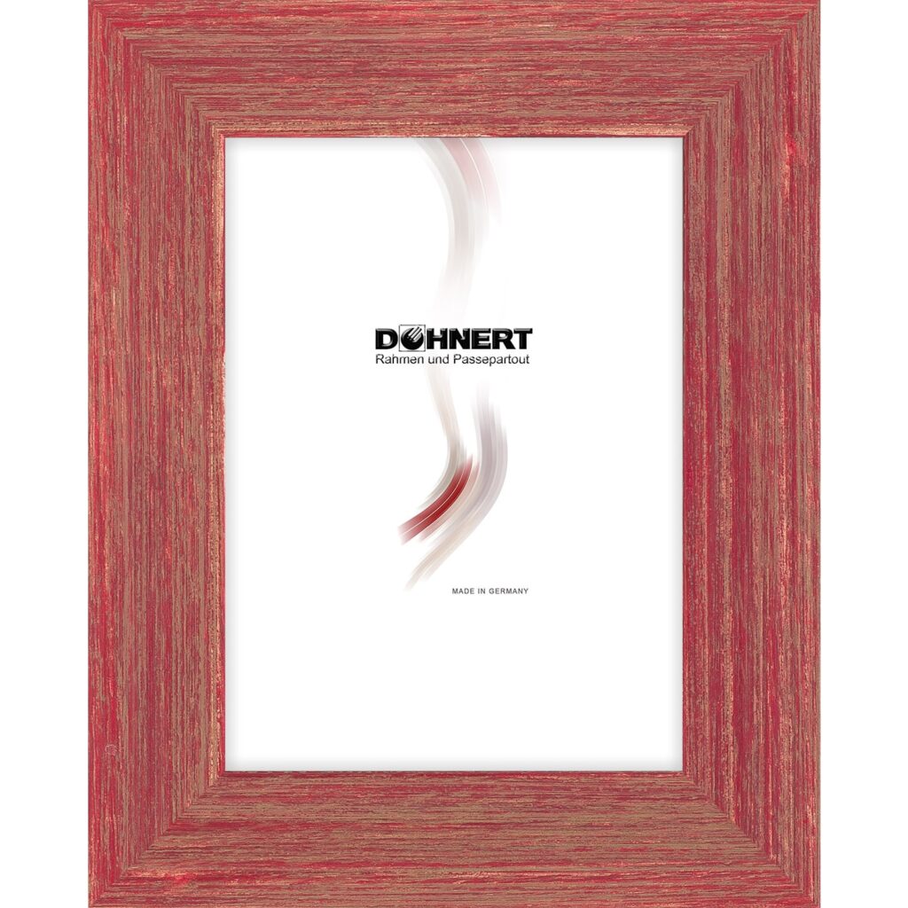 Holzrahmen 41551, rot-grau