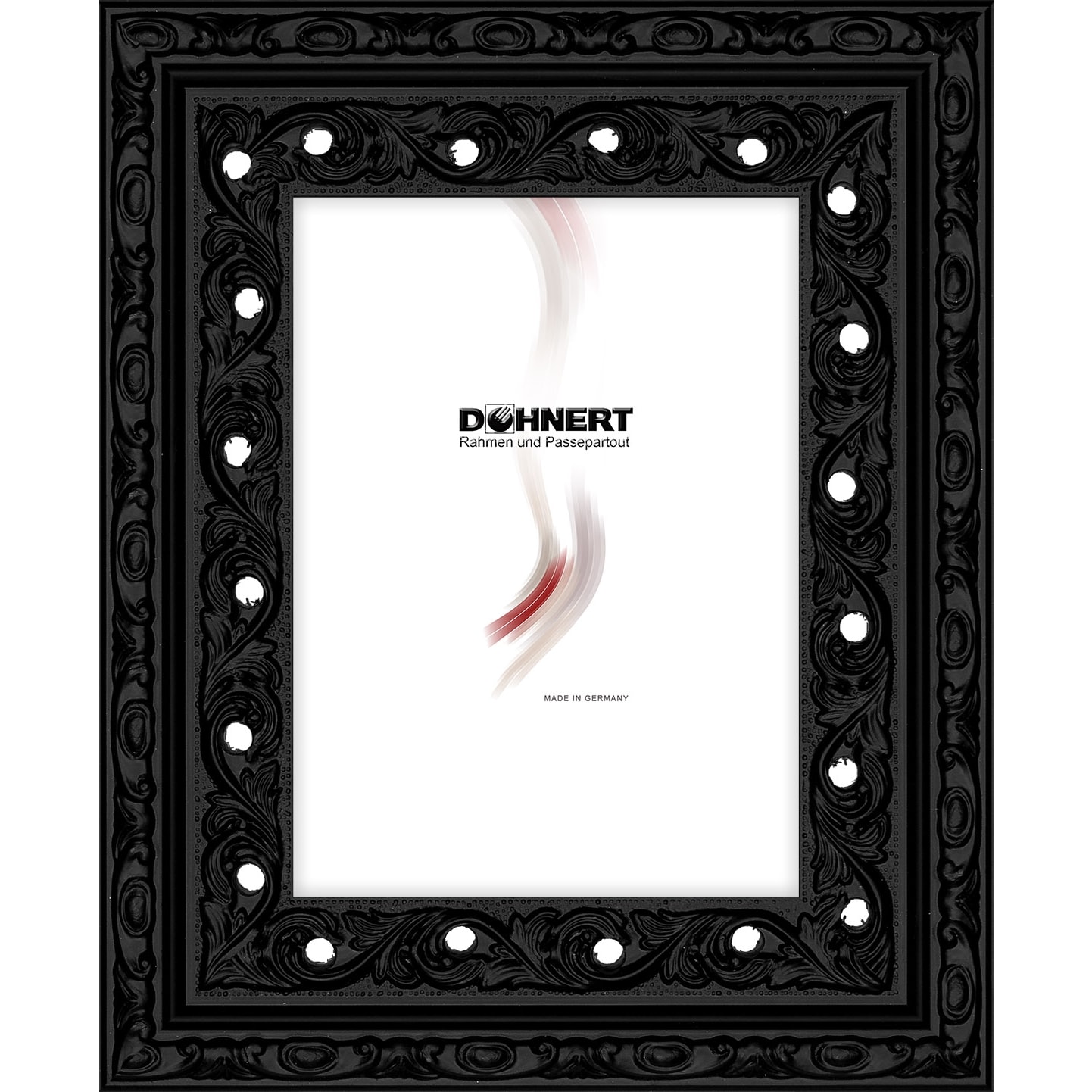 Holzrahmen 55212, schwarz, gelocht