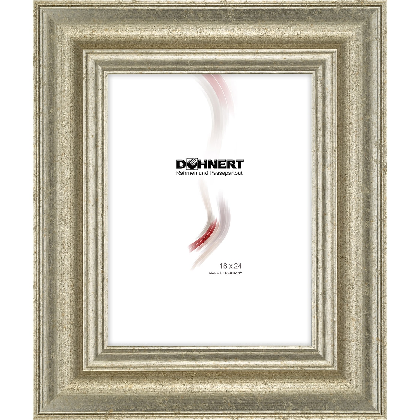 Holzrahmen 70362 'Porto', silber strukturiert, glänzend