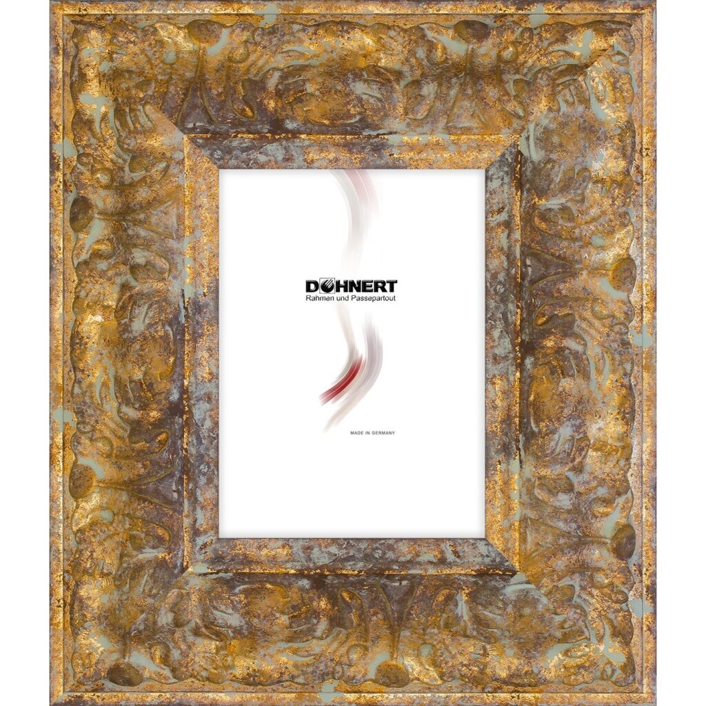 Holzrahmen 81363, gold oxidiert