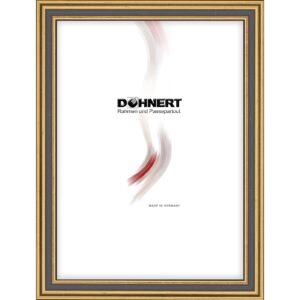 Holzrahmen 12525, gold-hellgrau