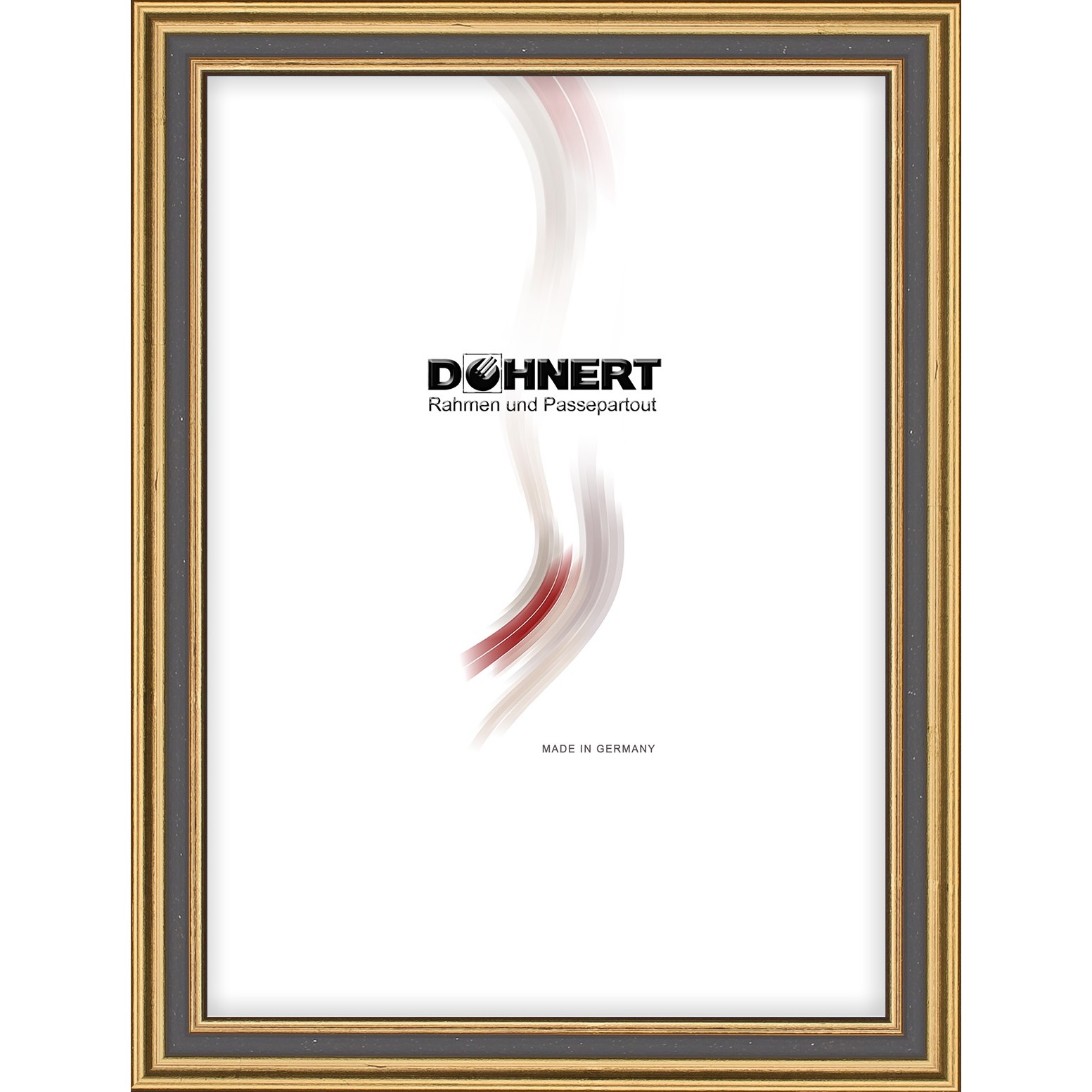 Holzrahmen 12525, gold-hellgrau