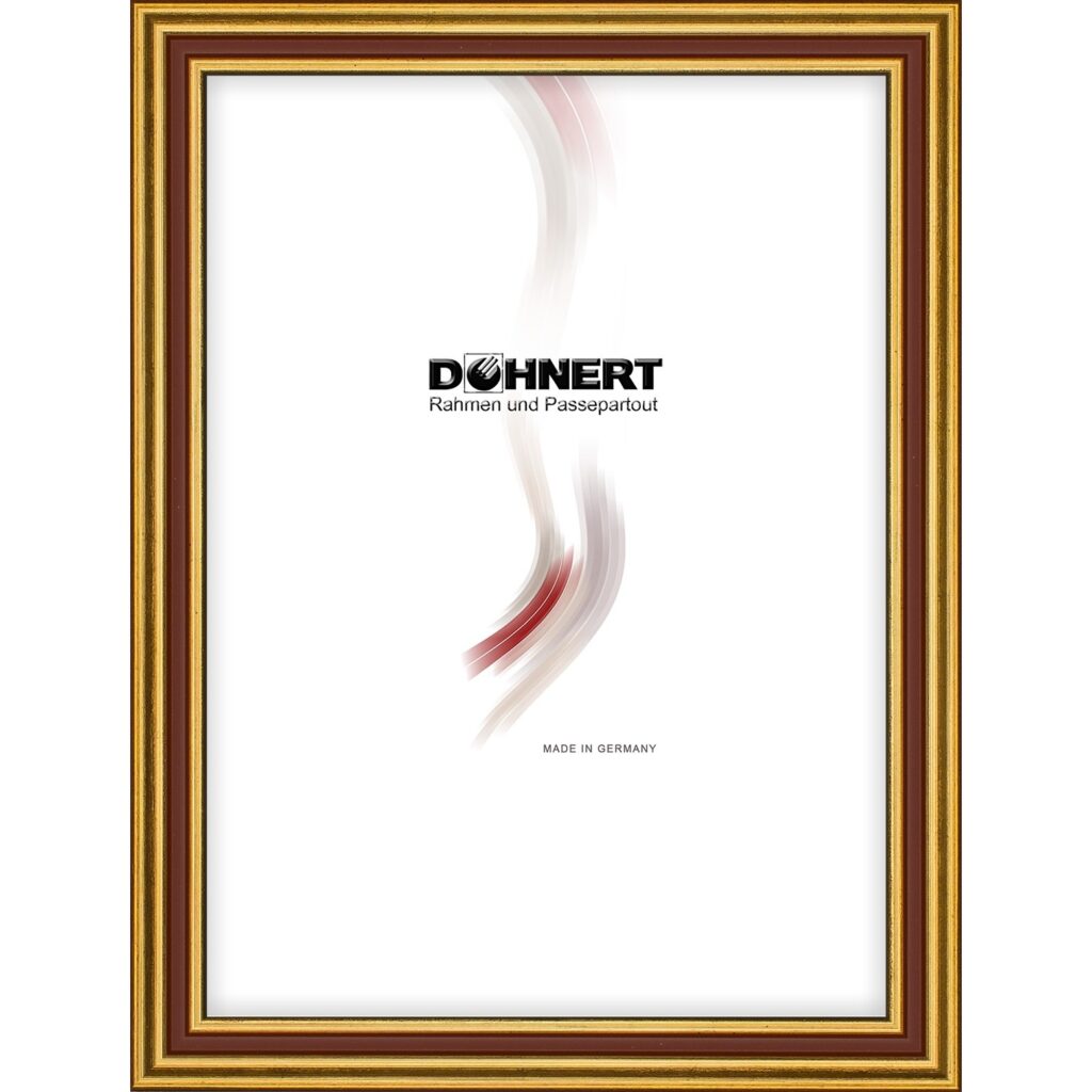 Holzrahmen 12572, gold-rot