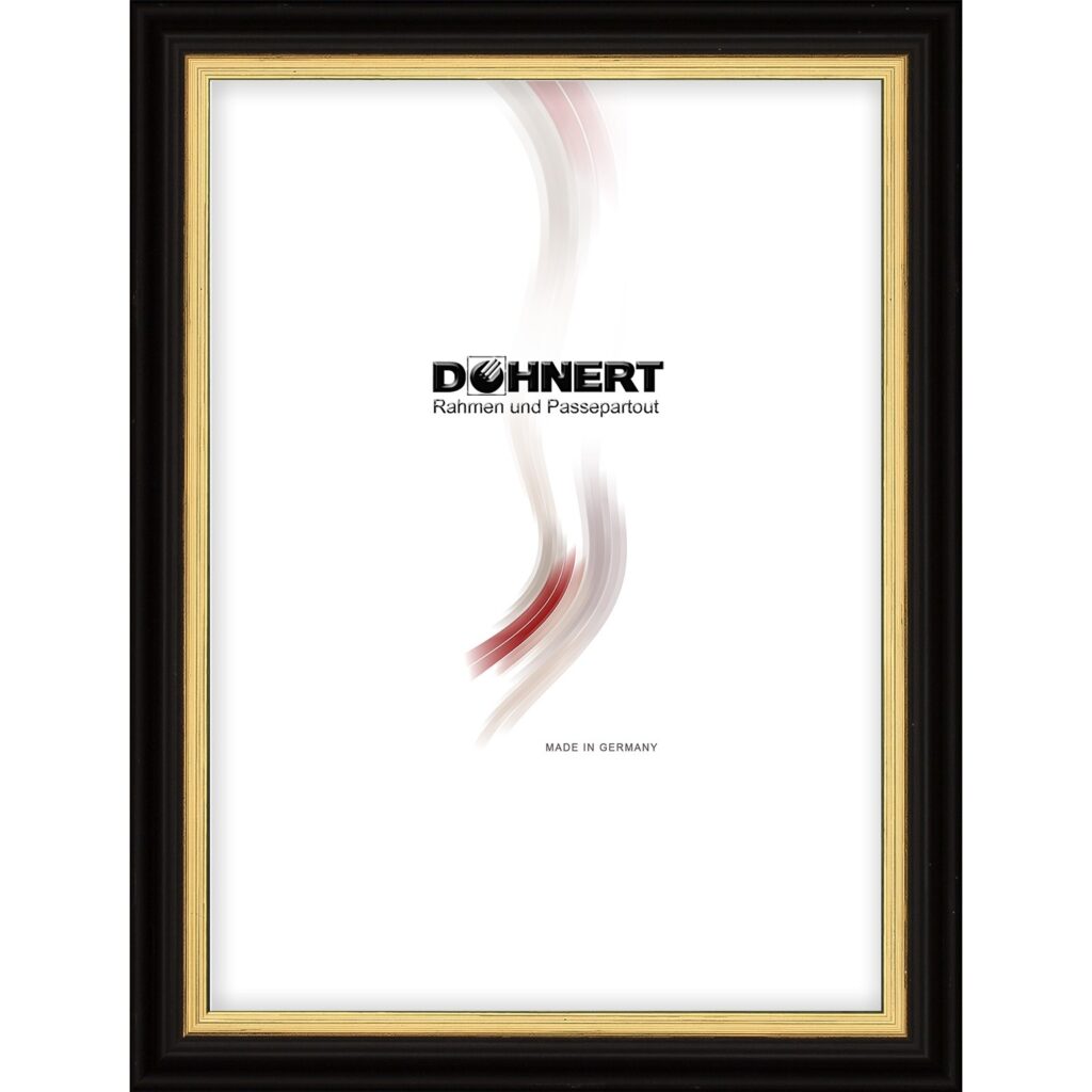 Holzrahmen 15715, schwarz-gold