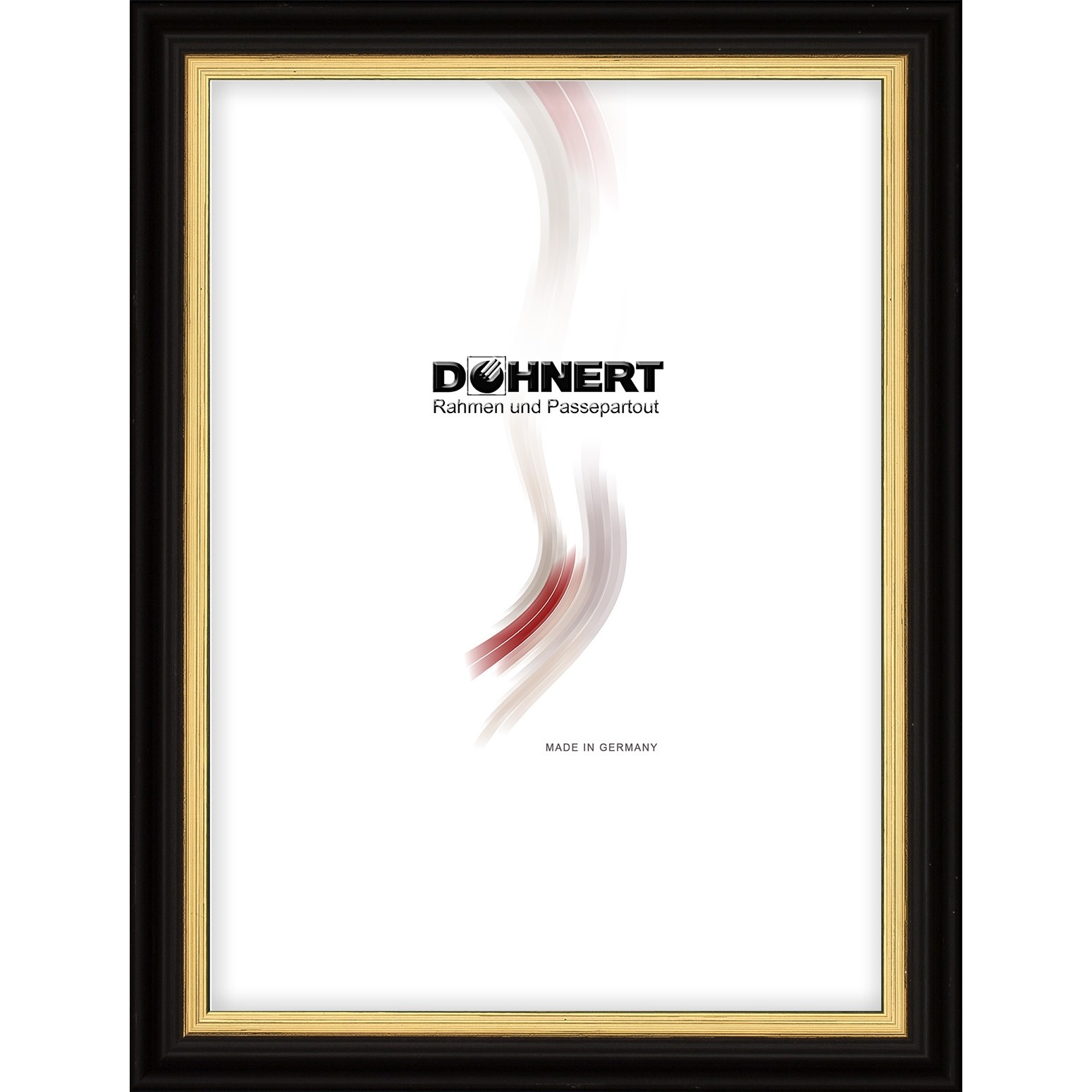 Holzrahmen 15715, schwarz-gold