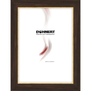 Holzrahmen 16201, braun mit Goldkante