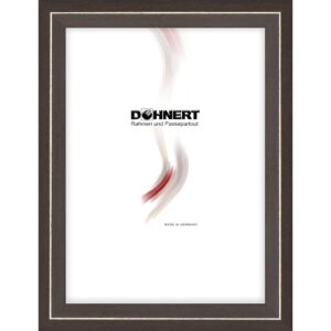 Holzrahmen 17406, braun mit Silberkante