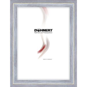 Holzrahmen 17422, hellblau mit Silberkante