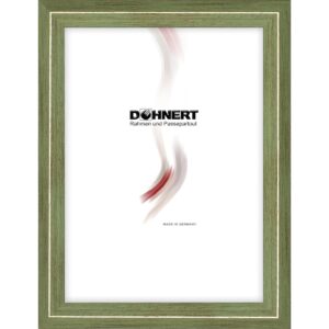 Holzrahmen 17452, grün mit Silberkante