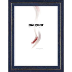 Holzrahmen 17453, marineblau mit Silberkante