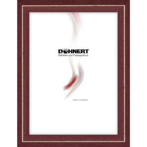 Holzrahmen 17472, bordeauxrot mit Silberkante